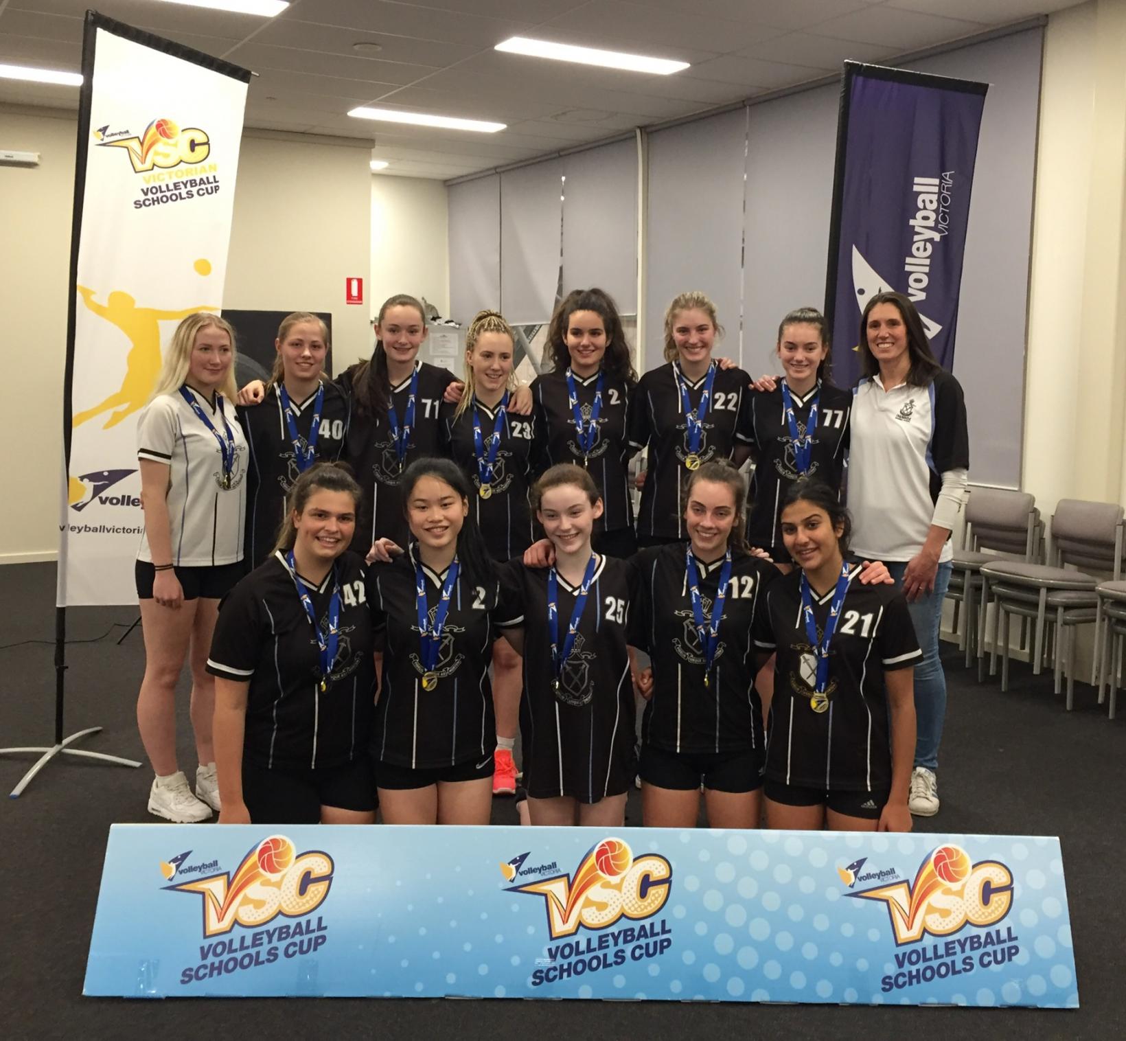 Girls' Volleyball wins the Victorian School's Cup Ivanhoe Grammar School